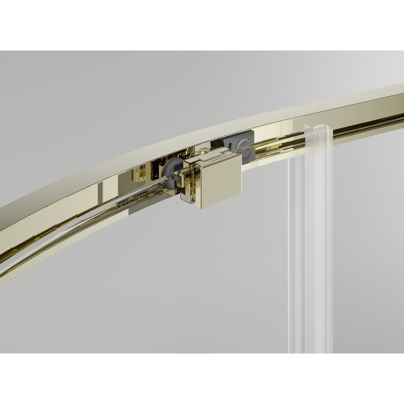 Mexen Exo cabina de duș semirotundă glisantă 90 x 90 cm, transparentă, aurie - 8131-090-090-50-00