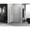 Mexen Exo-S cabină de duș semicirculară glisantă 100 x 80 cm, transparentă, aurie - 8131-100-080-50-00