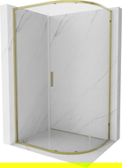 Mexen Exo cabină de duș semicirculară glisantă 100 x 90 cm, transparent, aurie - 8131-100-090-50-00