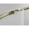 Mexen Exo cabină de duș semicirculară culisantă 100 x 90 cm, transparentă, aurie - 8131-100-090-50-00