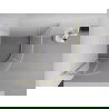 Mexen Exo cabină de duș semicirculară glisantă 100 x 100 cm, transparentă, aurie - 8131-100-100-50-00