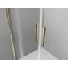 Mexen Exo cabină de duș semicirculară culisantă 80 x 80 cm, transparentă, aurie - 8132-080-080-50-00