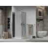 Mexen Lima cabină de duș pliabilă 80 x 80 cm, grafit, crom + cadă Flat, alb - 856-080-080-01-40-4010