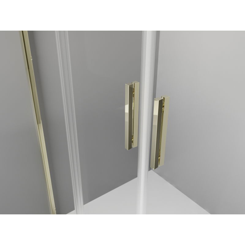 Mexen Exo cabină de duș semicirculară glisantă 100 x 80 cm, transparentă, aurie - 8132-100-080-50-00