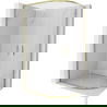 Mexen Exo cabină de duș semirotundă glisantă 120 x 90 cm, transparent, auriu - 8132-120-090-50-00