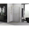Mexen Exo-S Duo félköríves tolóajtós zuhanykabin 120 x 90 cm, átlátszó, arany - 8132-120-090-50-00