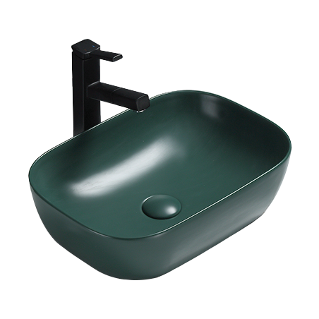 Mexen Rita chiuvetă pe blat 45 x 32 cm, Verde închis mat - 21084547