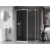 Mexen Kioto-F Walk-in zuhanyfal kerettel 80 x 80 cm, átlátszó 8 mm, fehér - 800-080-202-04-20-080