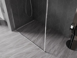 Mexen Kioto-F zuhanyfal Walk-in kerettel 135 x 202 cm, átlátszó 8 mm, króm - 800-135-104-01-00