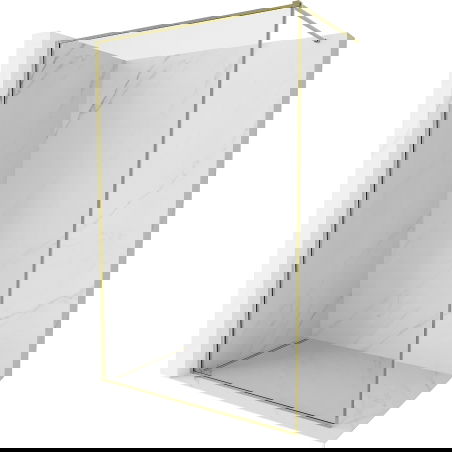 Mexen Kioto-F perete de duș Walk-in cu cadru 75 x 202 cm, transparent 8 mm, auriu - 800-075-104-50-00