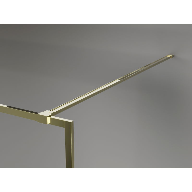 Mexen Kioto-F zuhanyfal Walk-in kerettel 80 x 202 cm, áttetsző 8 mm, arany - 800-080-104-50-00