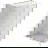 Mexen Kioto-F perete de duș Walk-in cu cadru 120 x 202 cm, transparent 8 mm, auriu - 800-120-104-50-00