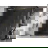 Mexen Kioto-F perete duș Walk-in cu cadru 180 x 202 cm, transparent 8 mm, auriu - 800-180-104-50-00