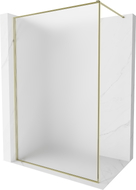 Mexen Kioto-F Walk-in zuhanyfal kerettel, 120 x 202 cm, zúzmarás, 8 mm, arany - 800-120-104-50-30