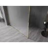 Mexen Kioto-F Pereți de duș Walk-in cu ramă 120 x 202 cm, înghețat 8 mm, auriu - 800-120-104-50-30