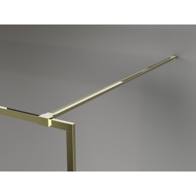 Mexen Kioto-F Pereți de duș Walk-in cu ramă 120 x 202 cm, înghețat 8 mm, auriu - 800-120-104-50-30