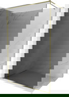 Mexen Kioto-F perete de duș Walk-in cu cadru 100 x 202 cm, grafit 8 mm, auriu - 800-100-104-50-40