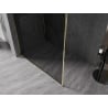 Mexen Kioto-F Walk-in zuhanyfal kerettel 140 x 202 cm, grafit 8 mm, arany - 800-140-104-50-40