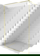 Mexen Kioto-F panou de duș Walk-in cu ramă 90 x 202 cm, transparent 8 mm, auriu periat - 800-090-104-55-00