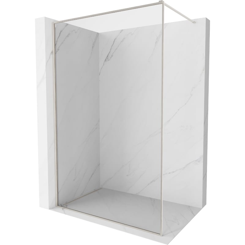 Mexen Kioto-F Pereţe de duş Walk-in cu cadru 75 x 202 cm, transparent 8 mm, nichel periat - 800-075-104-97-00