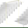 Mexen Kioto-F zuhanyfal Walk-in kerettel 100 x 202 cm, zúzmara 8 mm, arany kefés - 800-100-104-55-30
