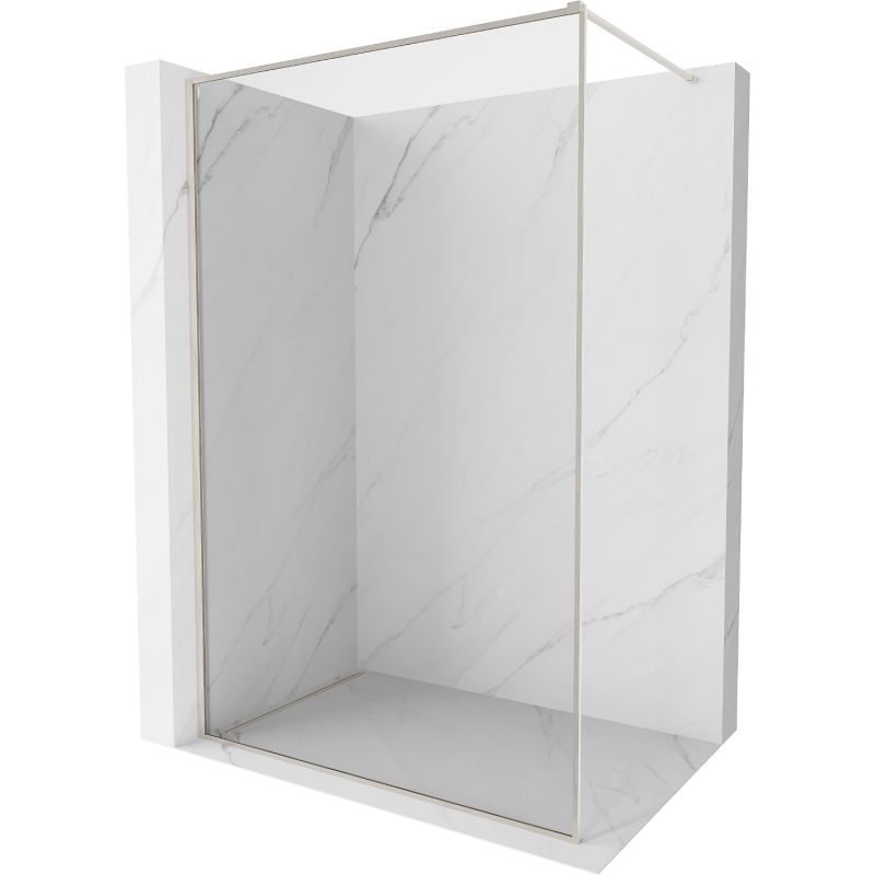 Mexen Kioto-F panou de duș Walk-in cu cadru 155 x 202 cm, transparent 8 mm, nichel periat - 800-155-104-97-00