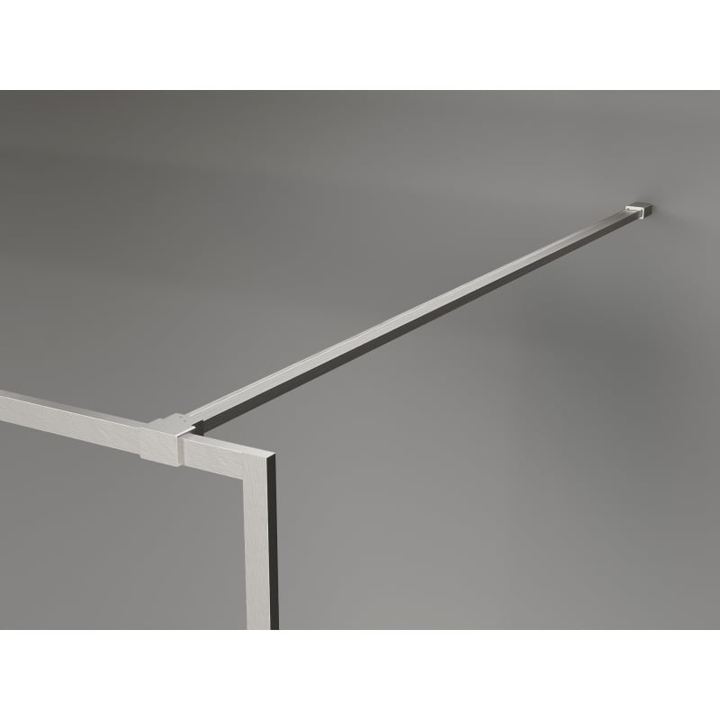 Mexen Kioto-F Walk-in zuhanyfal kerettel 160 x 202 cm, átlátszó 8 mm, szálcsiszolt nikkel - 800-160-104-97-00