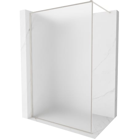 Mexen Kioto-F zuhanyfal Walk-in kerettel 100 x 202 cm, fagyos 8 mm, szálcsiszolt nikkel - 800-100-104-97-30
