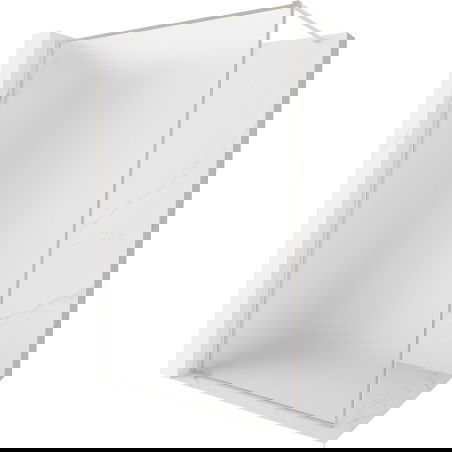 Mexen Kioto-F panou de duș Walk-in cu ramă 140 x 202 cm, sticlă mată 8 mm, nichel periat - 800-140-104-97-30