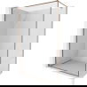 Mexen Kioto-F perete de duș Walk-in cu cadru 85 x 202 cm, transparent 8 mm, aur roz - 800-085-104-60-00