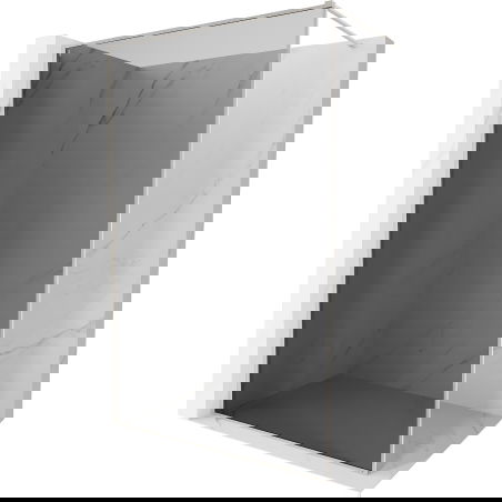 Mexen Kioto-F zuhanyfal Walk-in kerettel 70 x 202 cm, grafit 8 mm, kefélt nikkel - 800-070-104-97-40