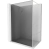 Mexen Kioto-F Walk-in zuhanyfal kerettel 90 x 202 cm, grafit 8 mm, kefélt nikkel - 800-090-104-97-40