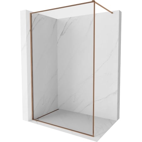 Mexen Kioto-F perete de duș Walk-in cu cadru 155 x 202 cm, transparent 8 mm, aur roz - 800-155-104-60-00