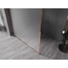 Mexen Kioto-F Walk-in zuhanyfal kerettel 70 x 202 cm, matt 8 mm, rózsaarany - 800-070-104-60-30