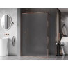 Mexen Kioto-F Walk-in zuhanyfal kerettel 70 x 202 cm, matt 8 mm, rózsaarany - 800-070-104-60-30