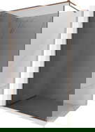 Mexen Kioto-F perete de duș Walk-in cu ramă 70 x 202 cm, grafit 8 mm, aur roz - 800-070-104-60-40