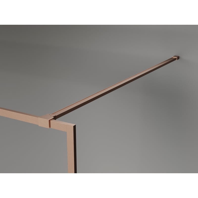 Mexen Kioto-F Panou de duș Walk-in cu ramă 145 x 202 cm, transparent 8 mm, cupru periat - 800-145-104-65-00