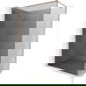 Mexen Kioto-F perete de duș Walk-in cu cadru 70 x 202 cm, grafit 8 mm, cupru periat - 800-070-104-65-40