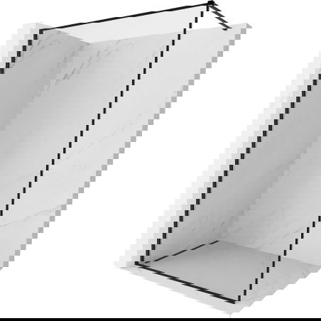 Mexen Kioto-F perete de duș Walk-in cu ramă 180 x 202 cm, transparent 8 mm, negru - 800-180-104-70-00