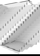 Mexen Kioto-F 110 x 202 cm méretű, keretes Walk-in zuhanyfal, átlátszó 8 mm, gun gray kefés - 800-110-104-66-00