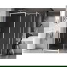Mexen Kioto-F Walk-in zuhanyfal kerettel 180 x 100 cm, áttetsző 8 mm, fehér - 800-180-202-04-20-100