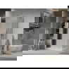 Mexen Lima cabină de duș pliabilă 100 x 80 cm, Grafit, Crom + cadă de duș Flat, Albă - 856-100-080-01-40-4010