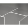 Mexen Kioto-F Walk-in zuhanyfal kerettel 130 x 115 cm, átlátszó 8 mm, fehér - 800-130-202-04-20-115