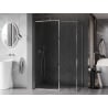 Mexen Kioto-F zuhanyfal Walk-in kerettel 80 x 80 cm, átlátszó 8 mm, króm - 800-080-202-04-00-080