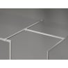 Mexen Kioto-F Walk-in zuhanyfal kerettel 150 x 70 cm, átlátszó 8 mm, matt nikkel - 800-150-202-04-97-070