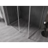 Mexen Kioto-F Walk-in zuhanyfal kerettel 150 x 70 cm, átlátszó 8 mm, matt nikkel - 800-150-202-04-97-070