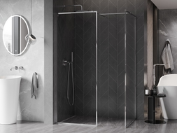 Mexen Kioto-F perete de duș Walk-in cu ramă 85 x 70 cm, transparent 8 mm, crom - 800-085-202-04-00-070