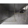 Mexen Kioto-F zuhanyfal Walk-in kerettel 85 x 80 cm, átlátszó 8 mm, arany kefe - 800-085-202-04-55-080