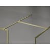 Mexen Kioto-F zuhanyfal Walk-in kerettel 85 x 80 cm, átlátszó 8 mm, arany kefe - 800-085-202-04-55-080