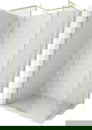 Mexen Kioto-F 180 x 95 cm-es, keretbe foglalt Walk-in zuhanyfal, átlátszó 8 mm, arany szálcsiszolt - 800-180-202-04-55-095